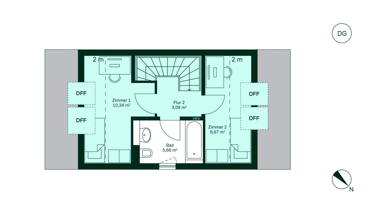 Dachgeschoss bietet zusätzlichen Platz für die gesamte Familie