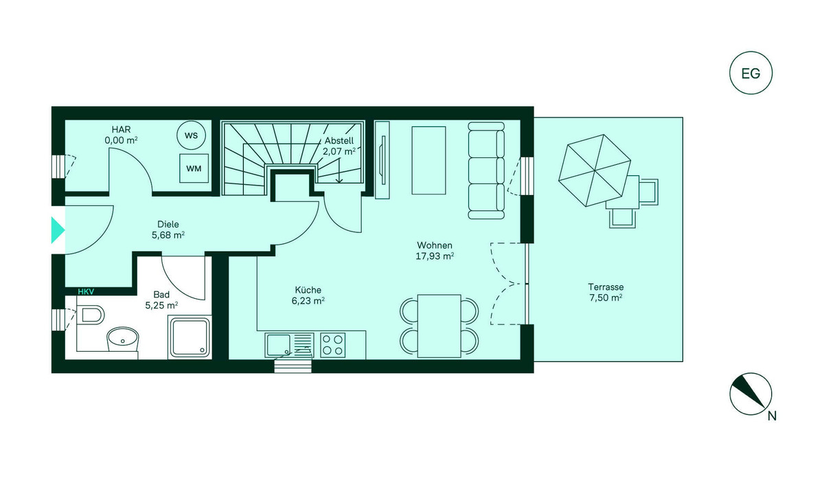 Großzügiges Erdgeschoss mit offener Küche