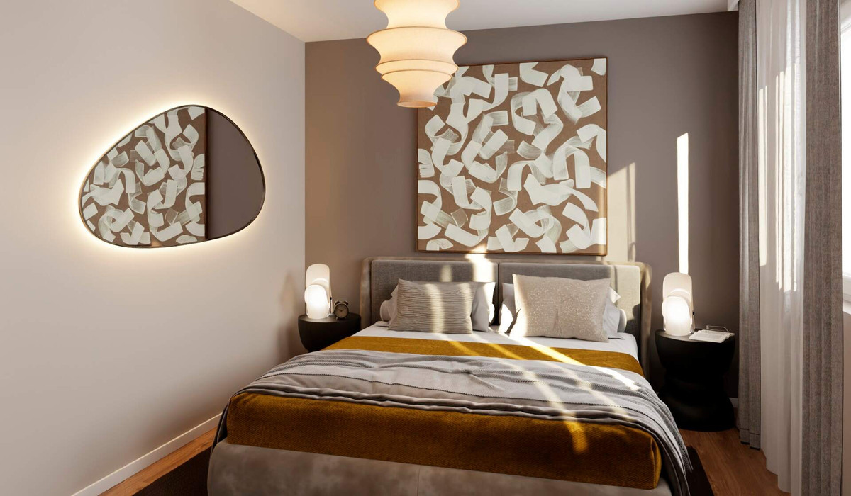 Helles und komfortables Schlafzimmer