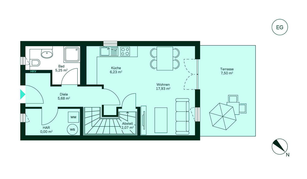 Großzügiges Erdgeschoss mit offener Küche