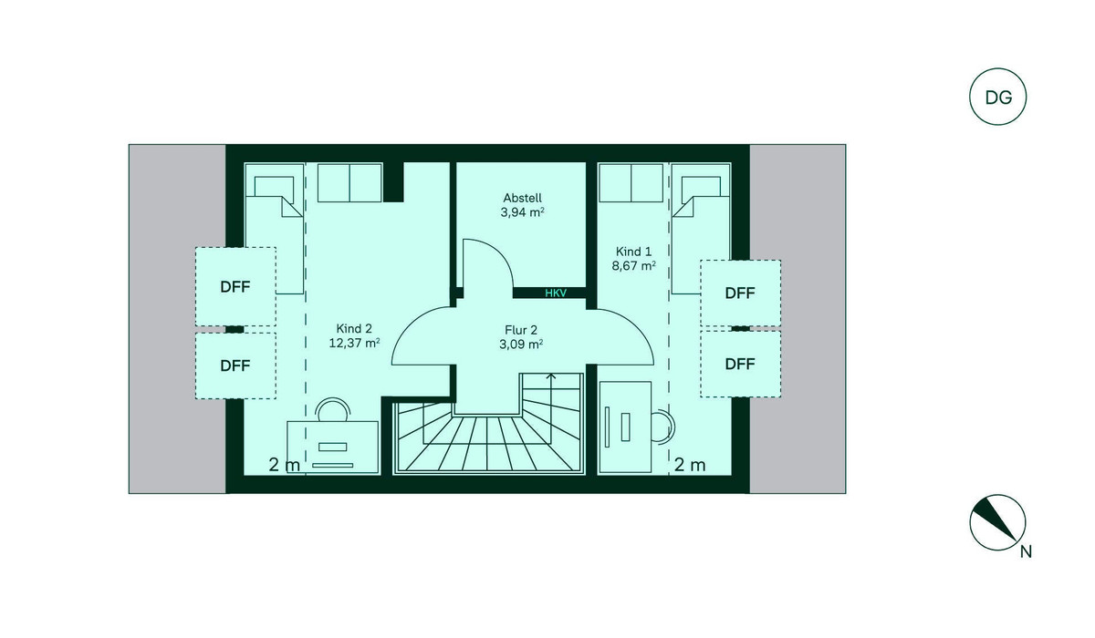 Dachgeschoss bietet zusätzlichen Platz für die gesamte Familie