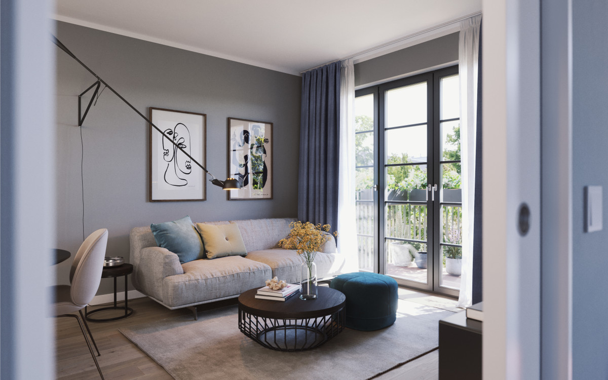 Wohnzimmer eines Apartments