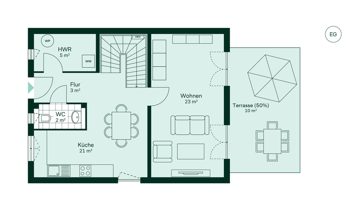 Doppelhaus Grundriss EG
