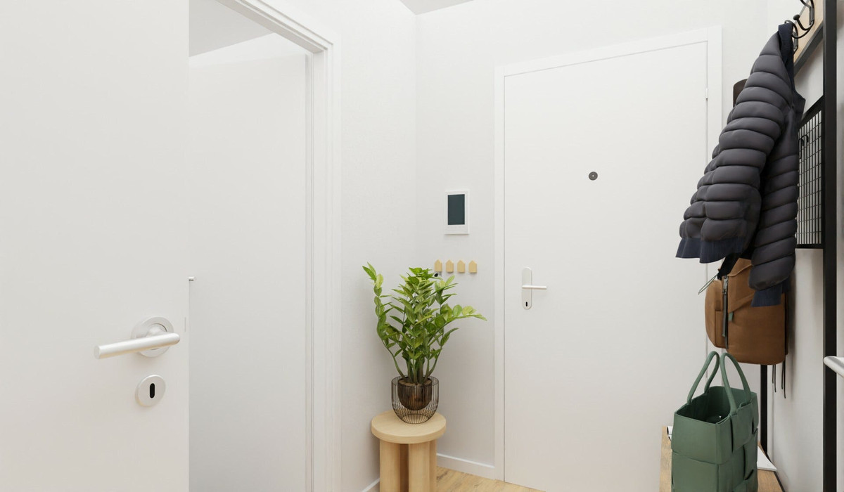 Visualisierung des Flures in der Eigentumswohnung