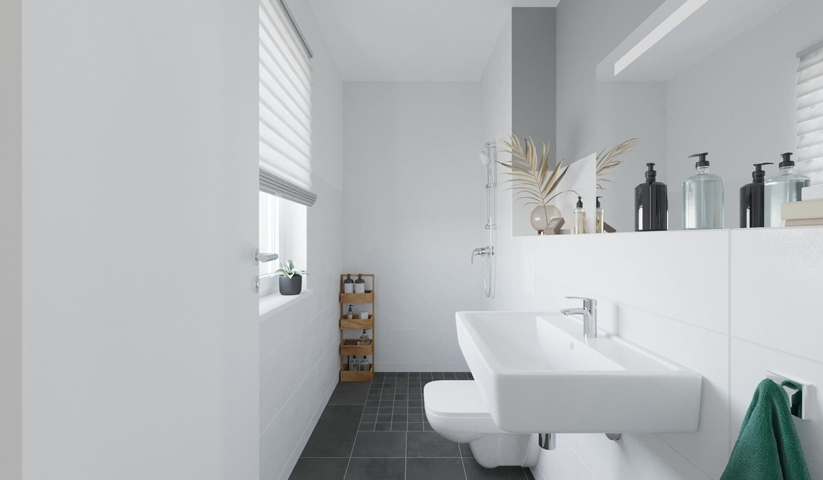 Visualisierung des Badezimmers im Einfamilienhaus