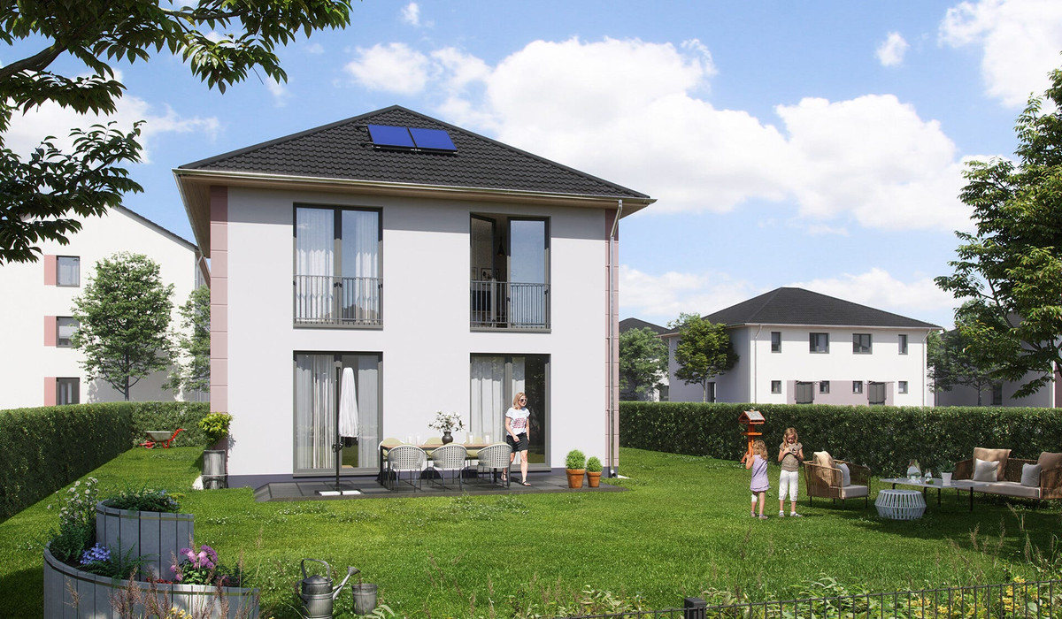 Visualisierung des Einfamilienhauses in den Ahrensfelder Obstwie