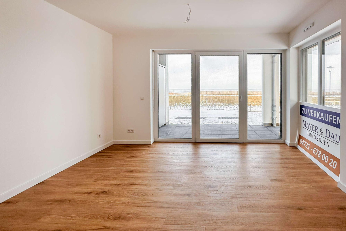 Wohnbereich mit Blick auf die Nordsee