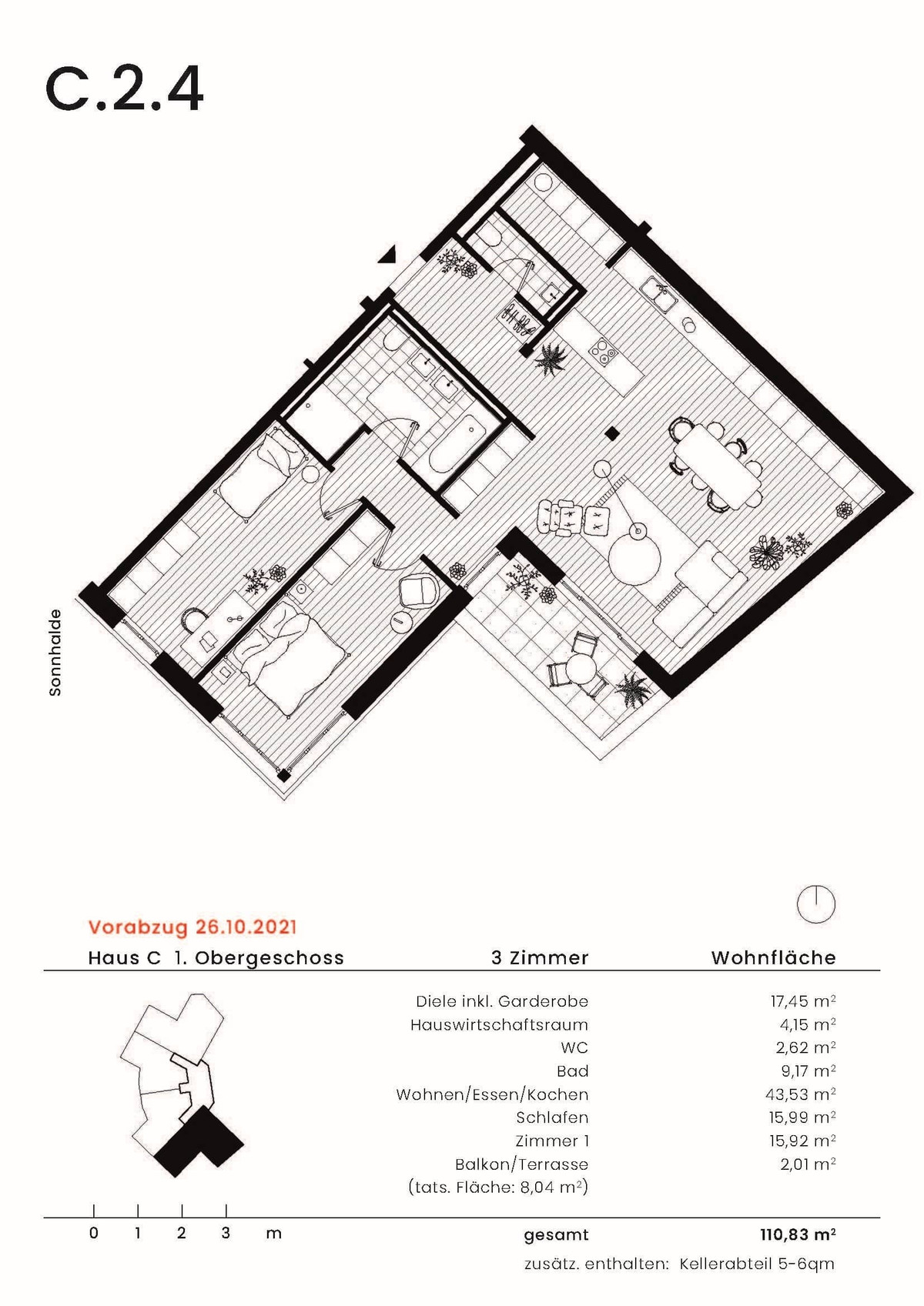 1. Obergeschoss Haus C.2.4