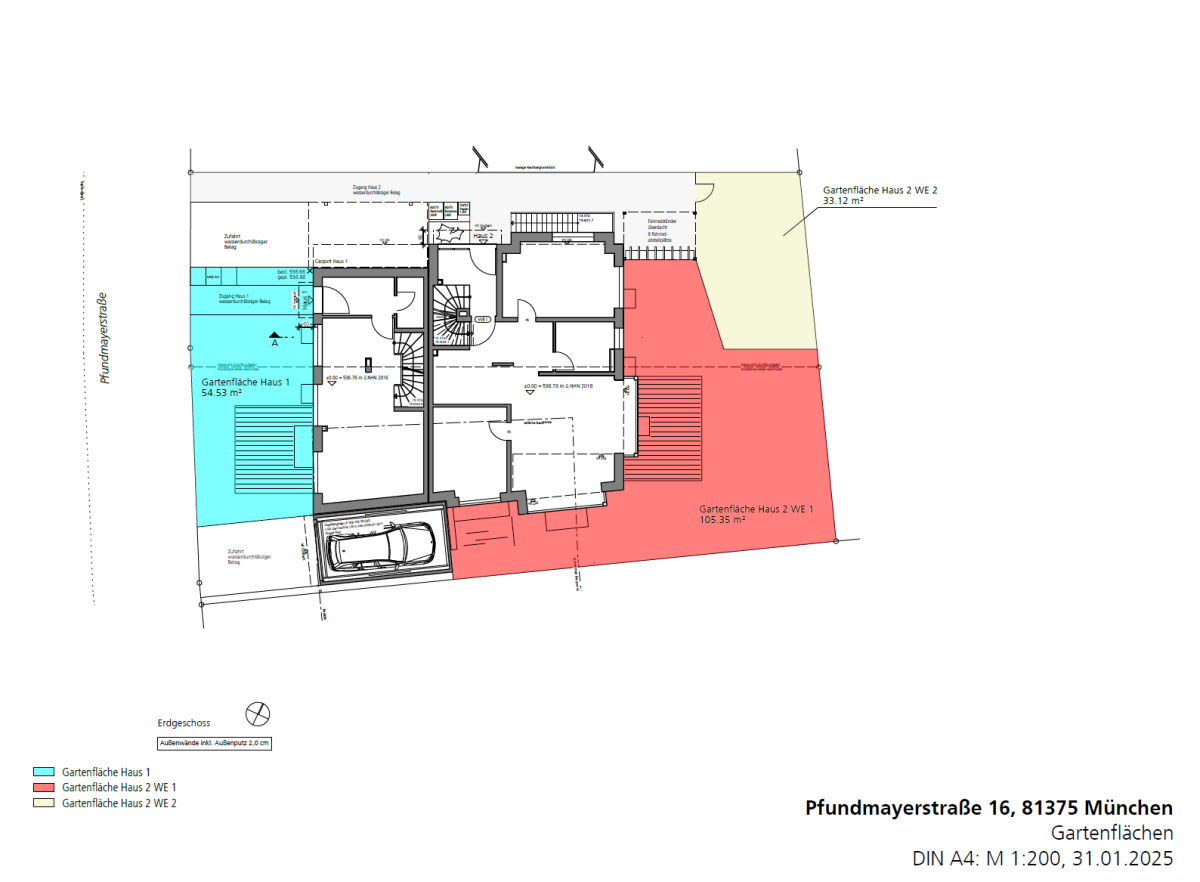 Lageplan inkl. Gartenanteil
