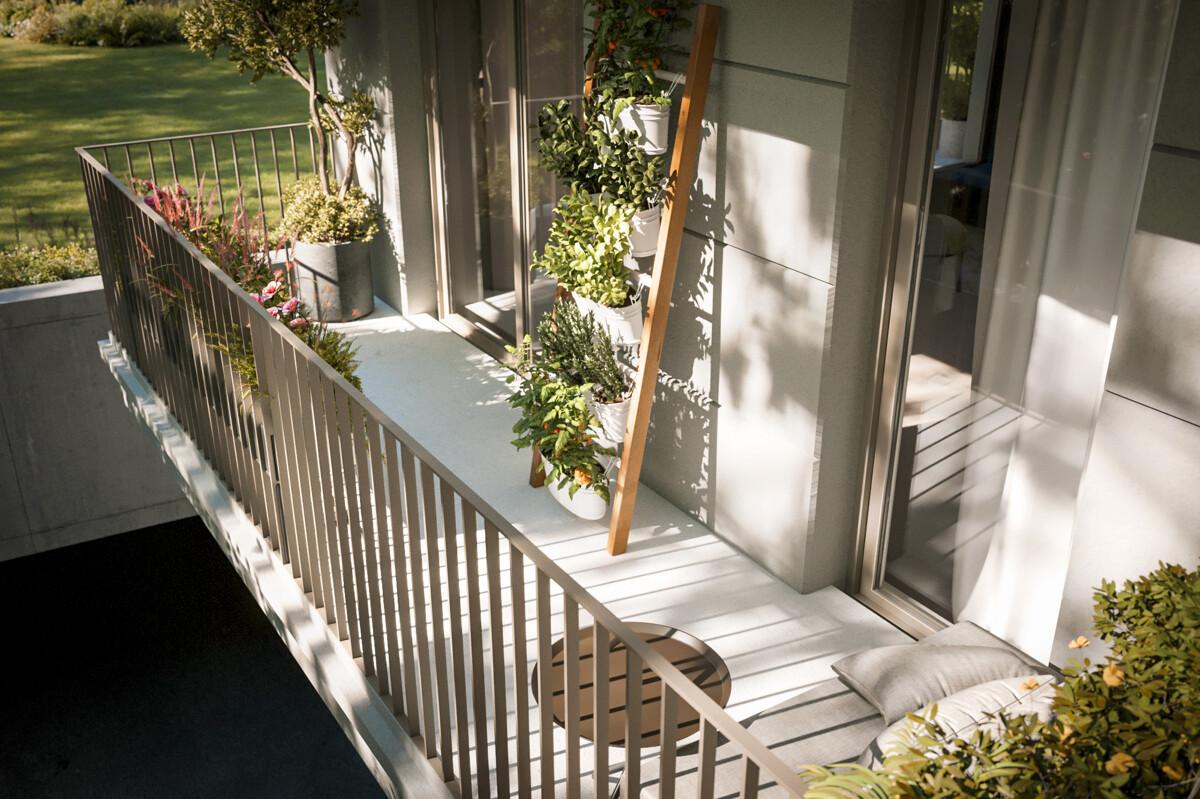 Hochparterre Balkon 2