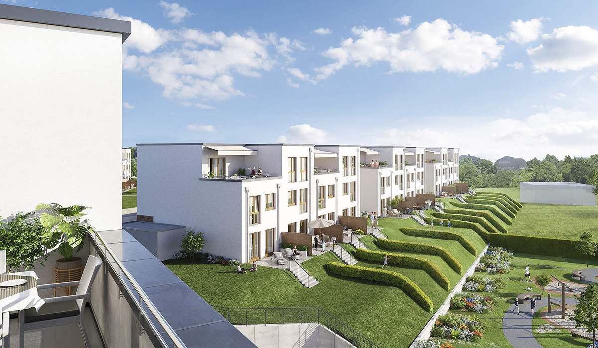 Komfortable Reihenhäuser mit Dachterrasse