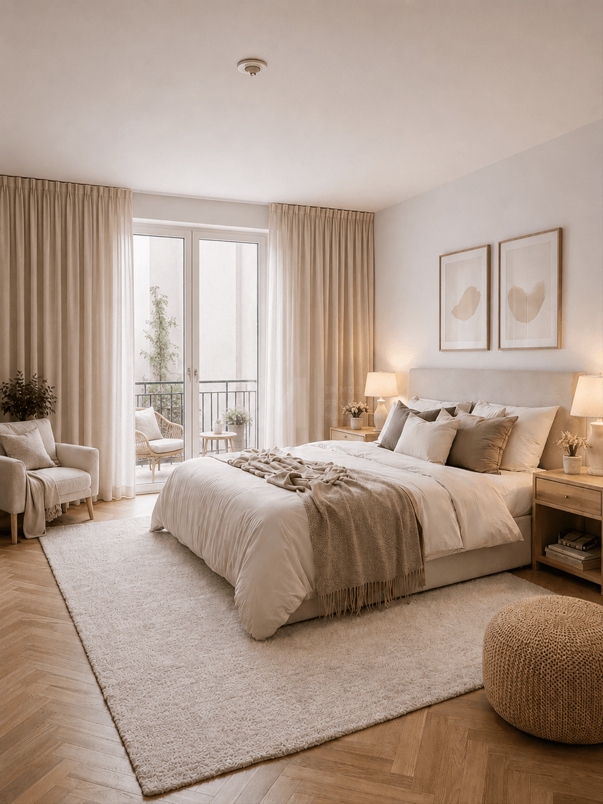 Schlafzimmer virtuell visualisiert