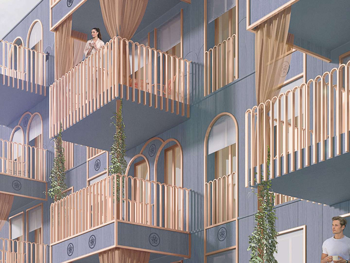 Ansicht Süd-West-Balkon