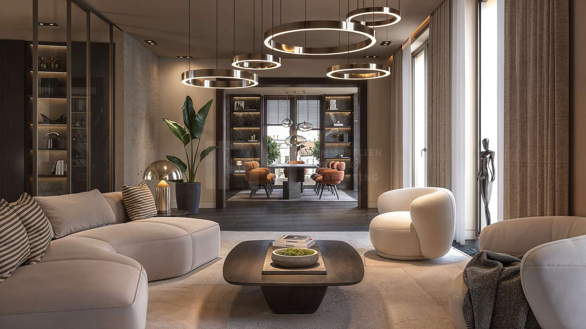 Penthouse Wohnen mit Esszimmer