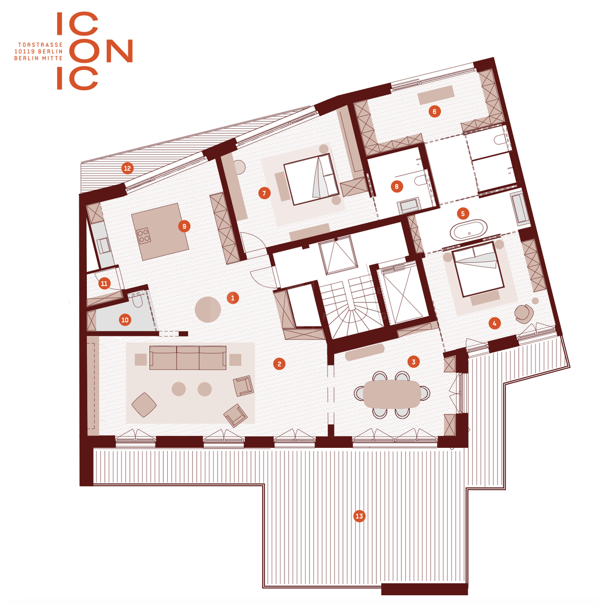 Grundriss Penthouse