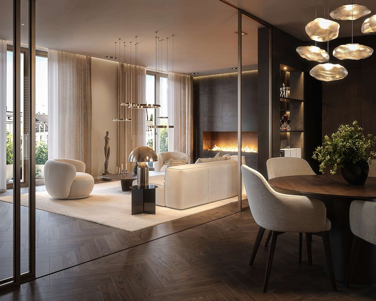 Penthouse Wohnen Blickachse Innenhof