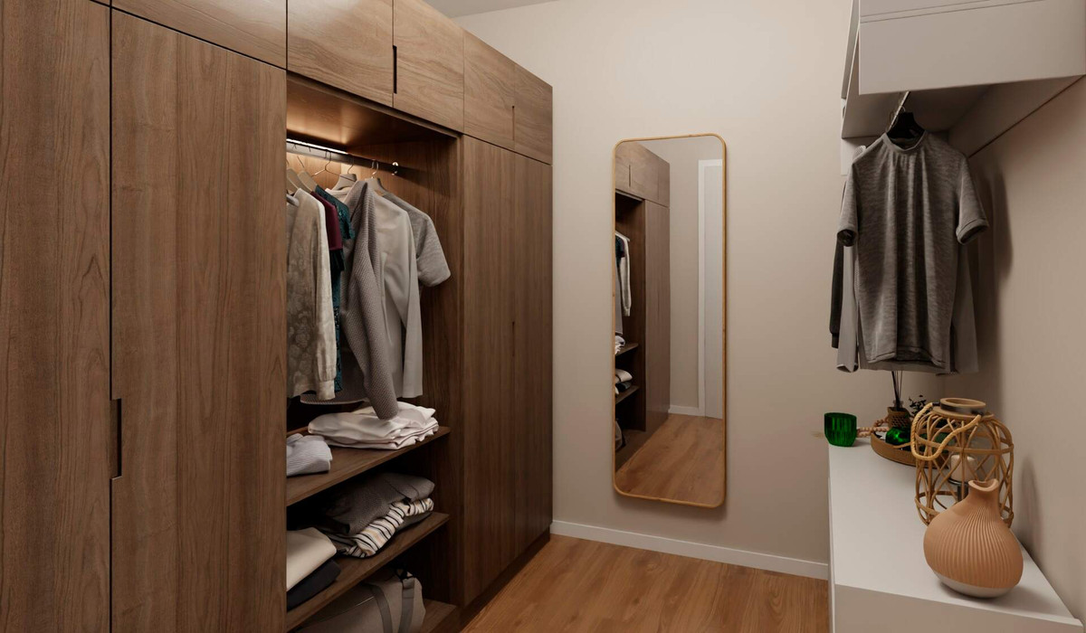 Praktische Ankleide direkt am Schlafzimmer