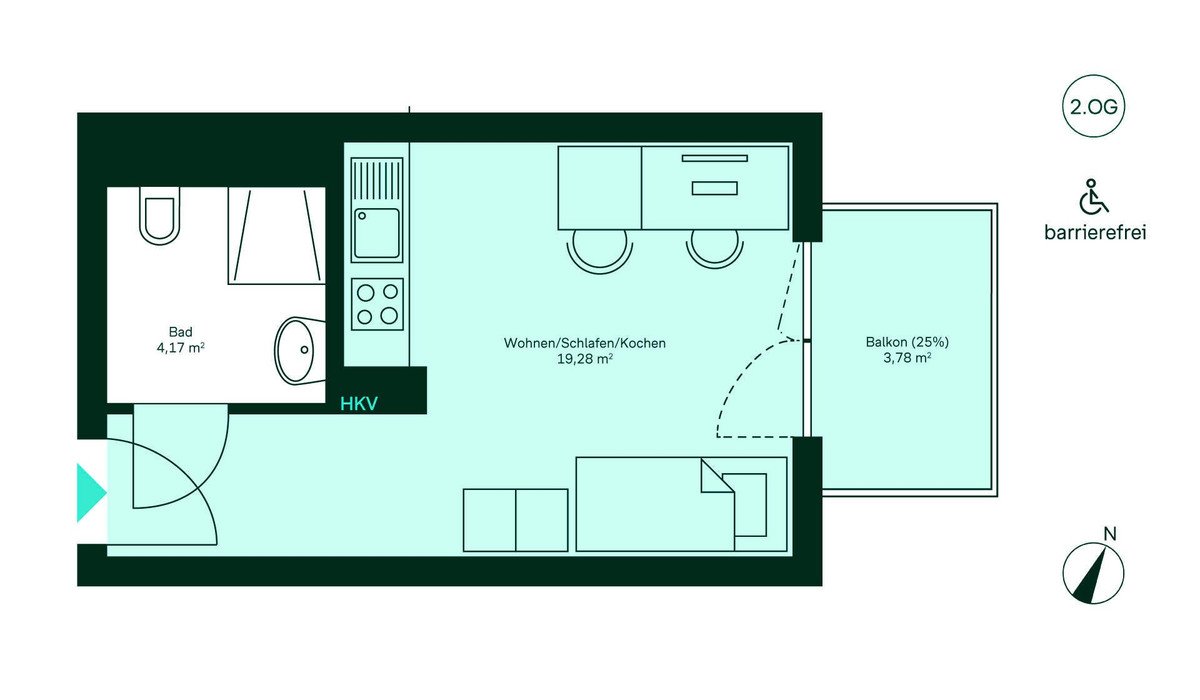 Barrierefreier und komfortabler Grundriss