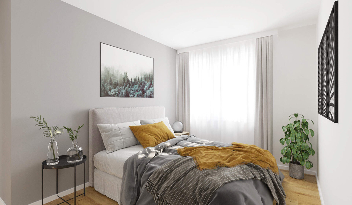 Helles und komfortables Schlafzimmer