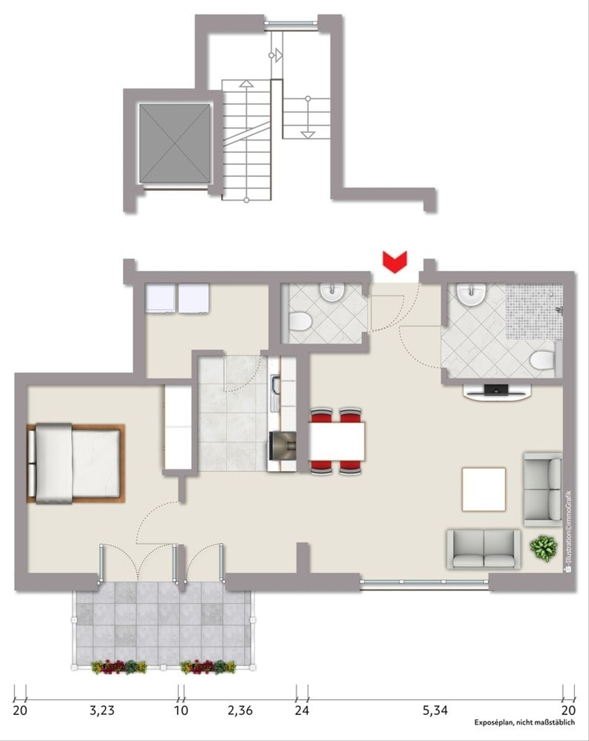 Grundriss WE 7