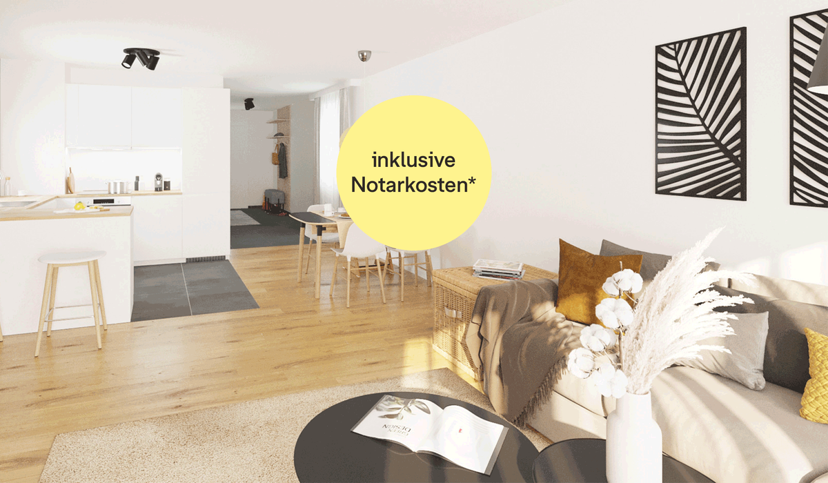 Lichtdurchfluteter Wohnbereich dank bodentiefer Fenster