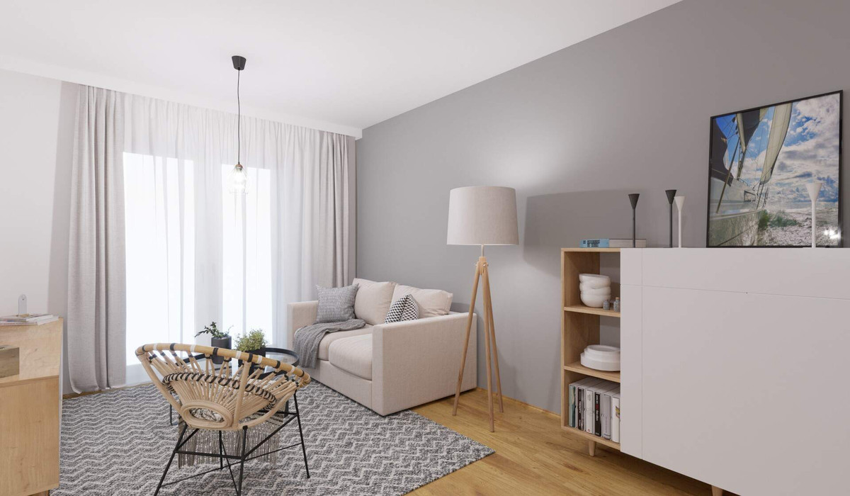 Im geräumigen Wohnzimmer kommt die Familie zusammen