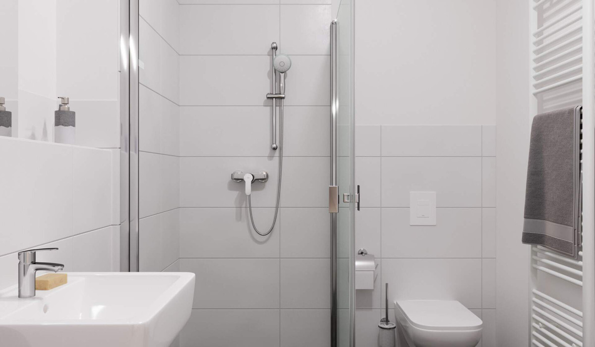 Visualisierung des Badezimmers der Ferienwohnung