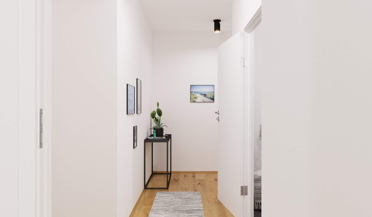 Visualisierung des Flurs der Ferienwohnung