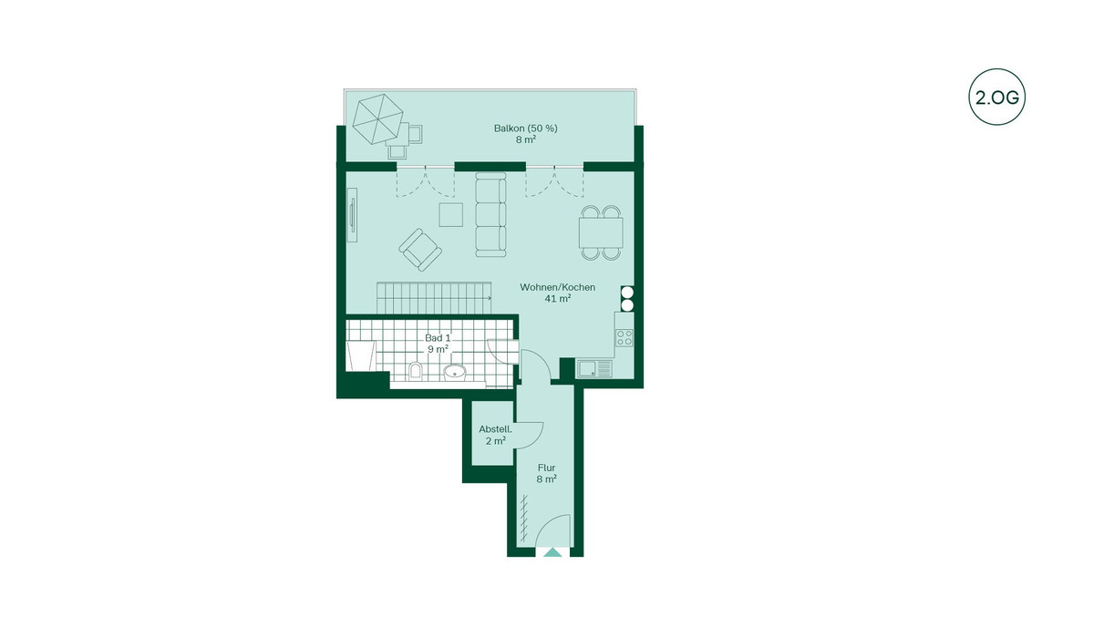 Grundriss der Ferienwohnung