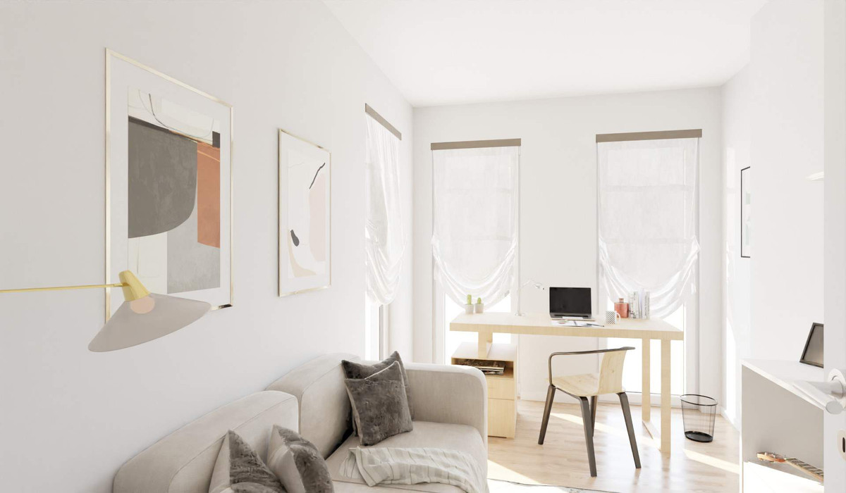 Komfortables Arbeitszimmer im neuen Zuhause