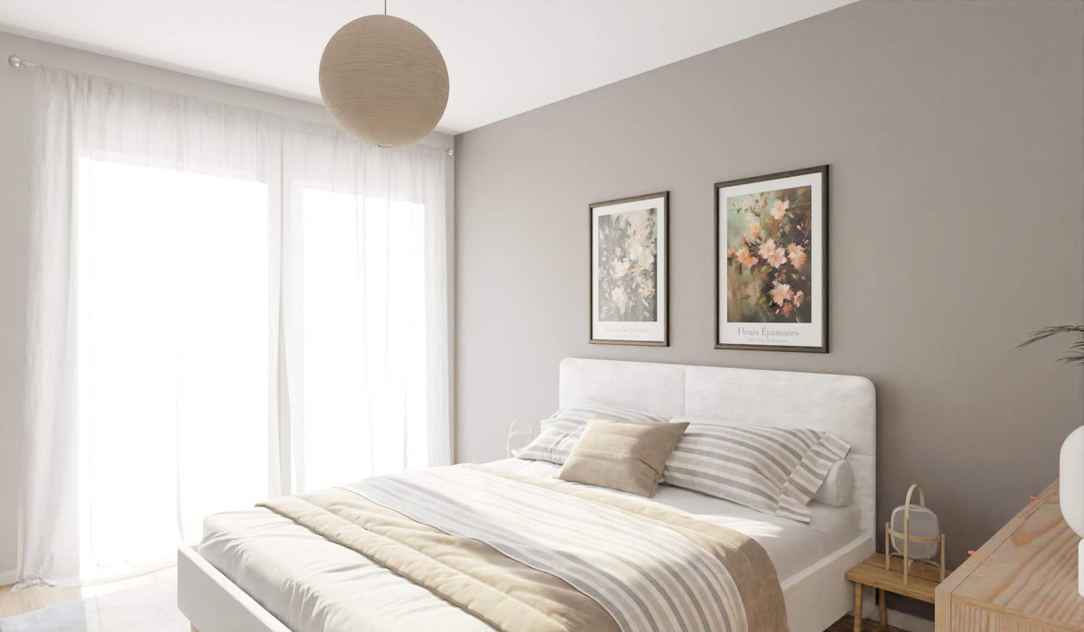 Helles und komfortables Schlafzimmer