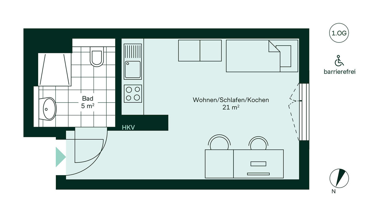 Barrierefreier und komfortabler Grundriss