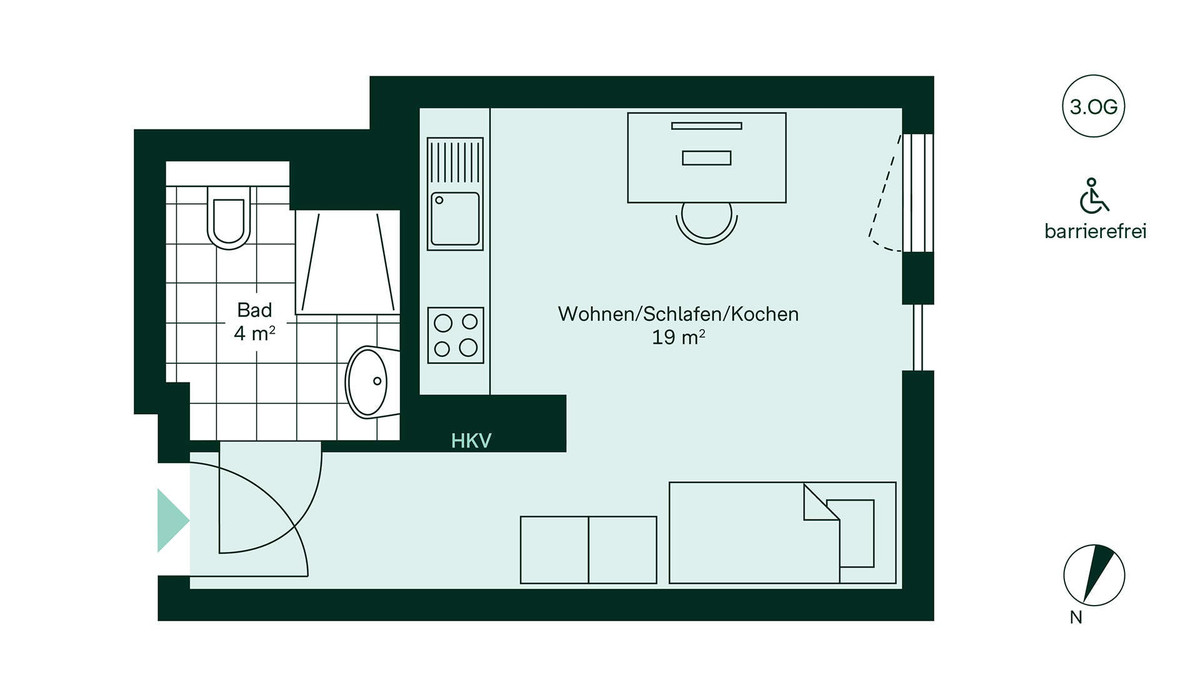 Barrierefreier und komfortabler Grundriss