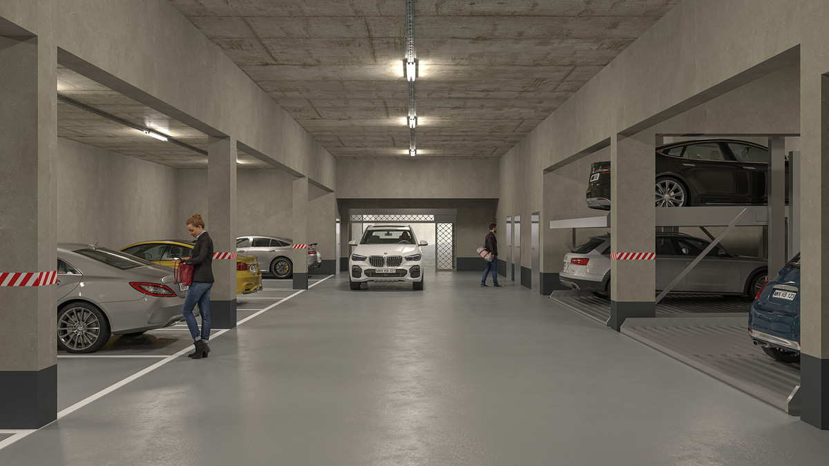Ansicht Tiefgarage