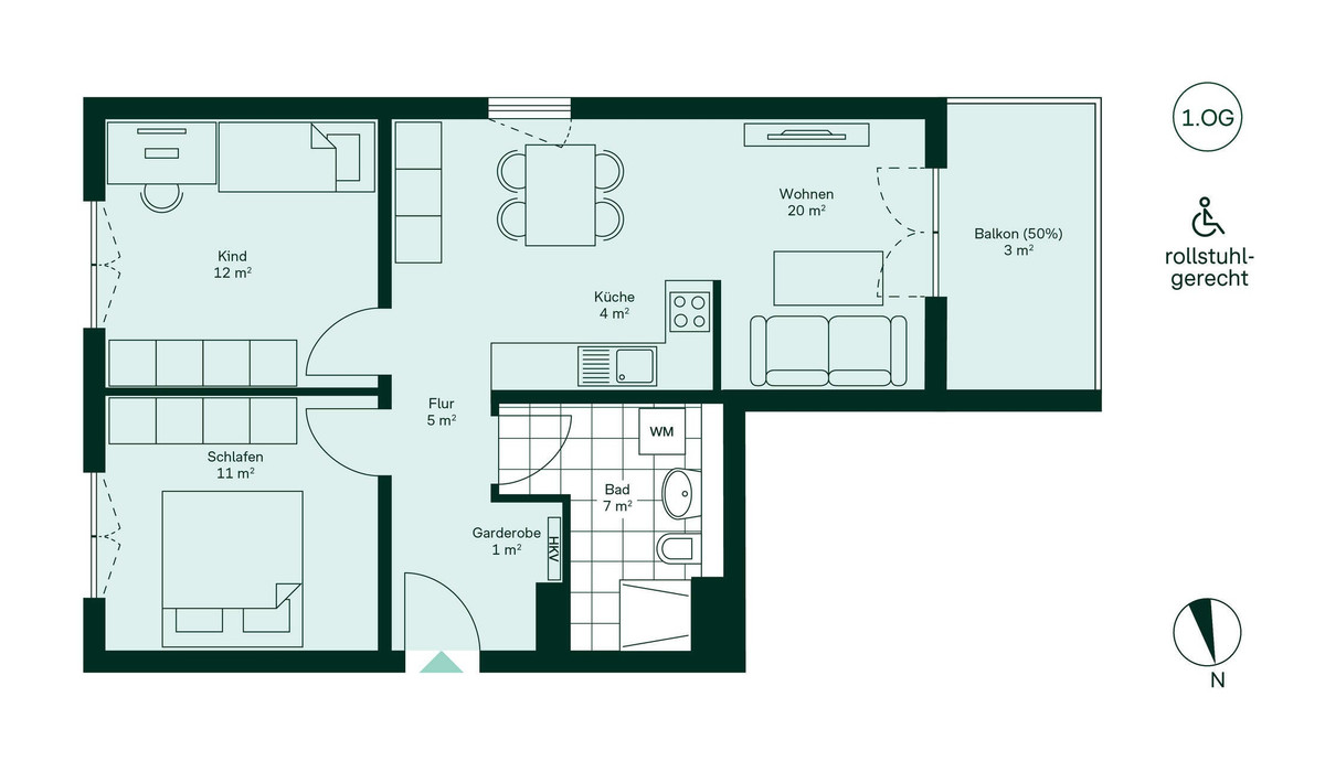 Grundriss der Eigentumswohnung