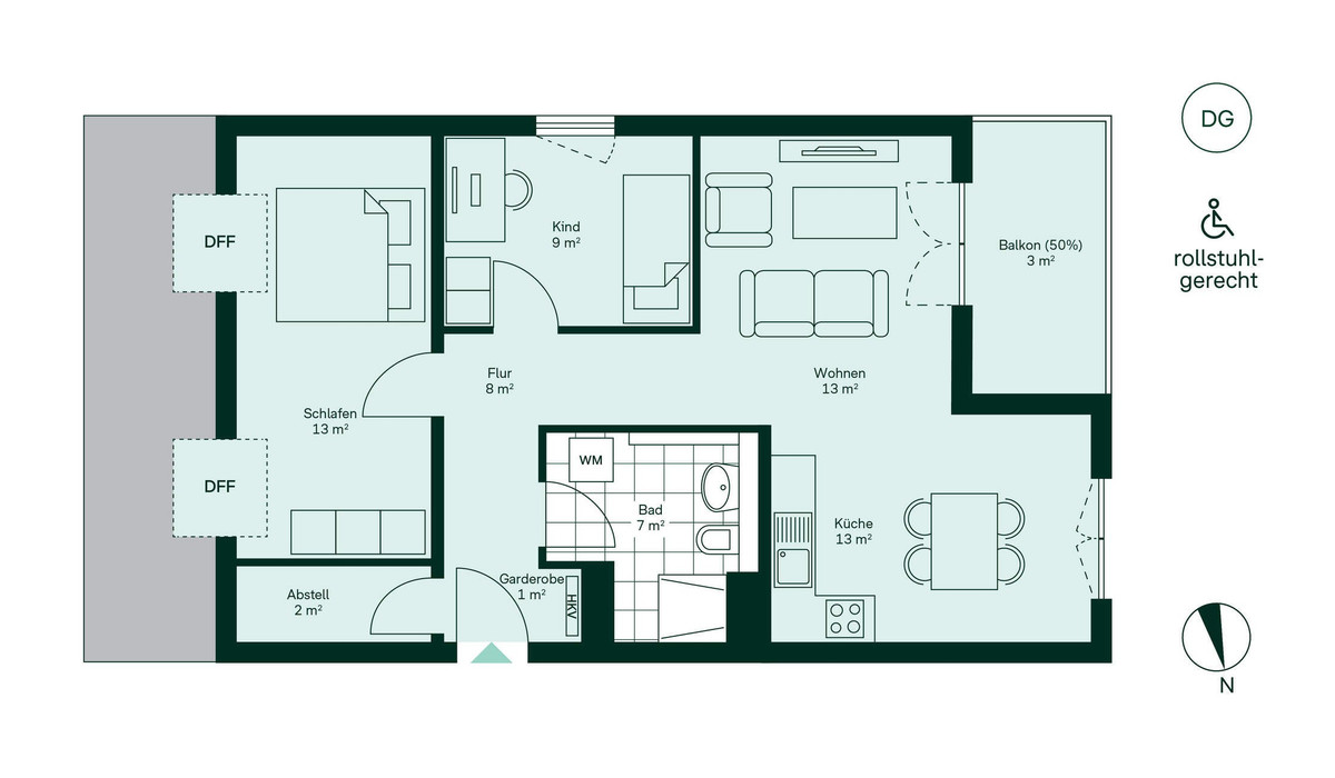 Grundriss der Eigentumswohnung
