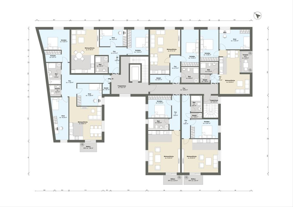 Geschossplan 4. Obergeschoss