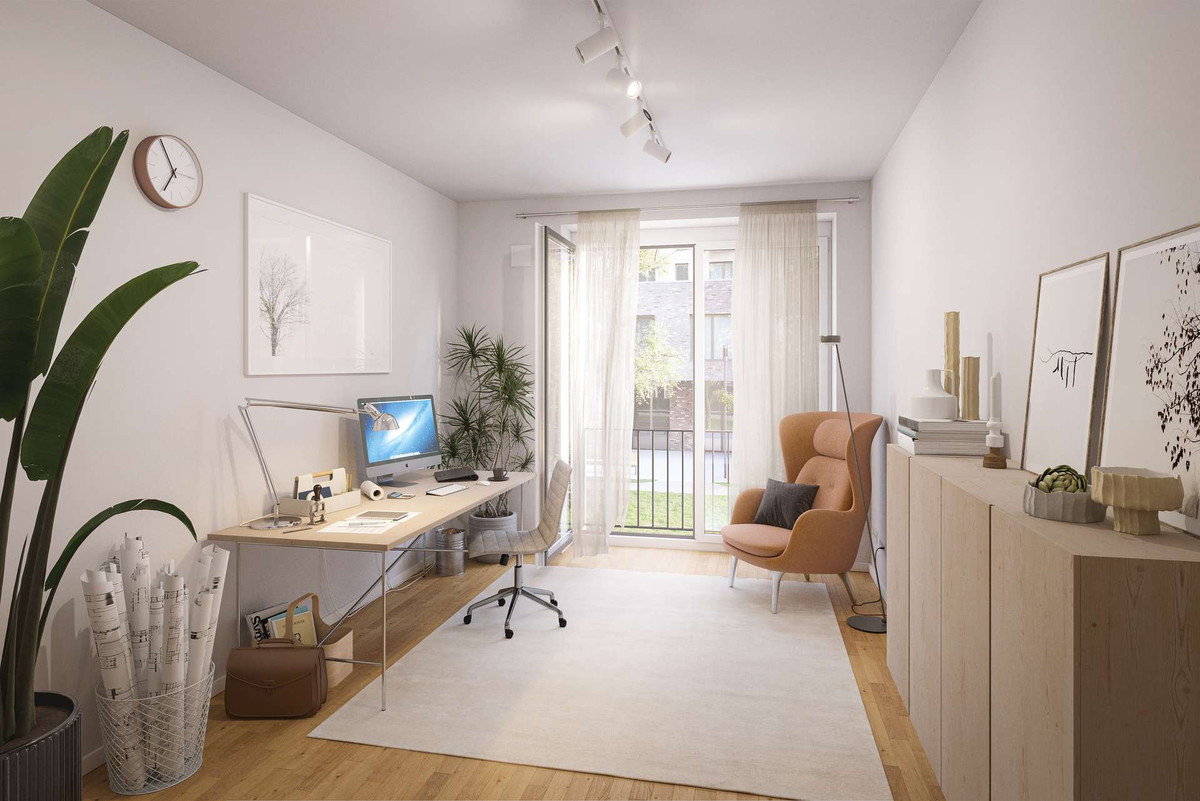 Helles Arbeitszimmer