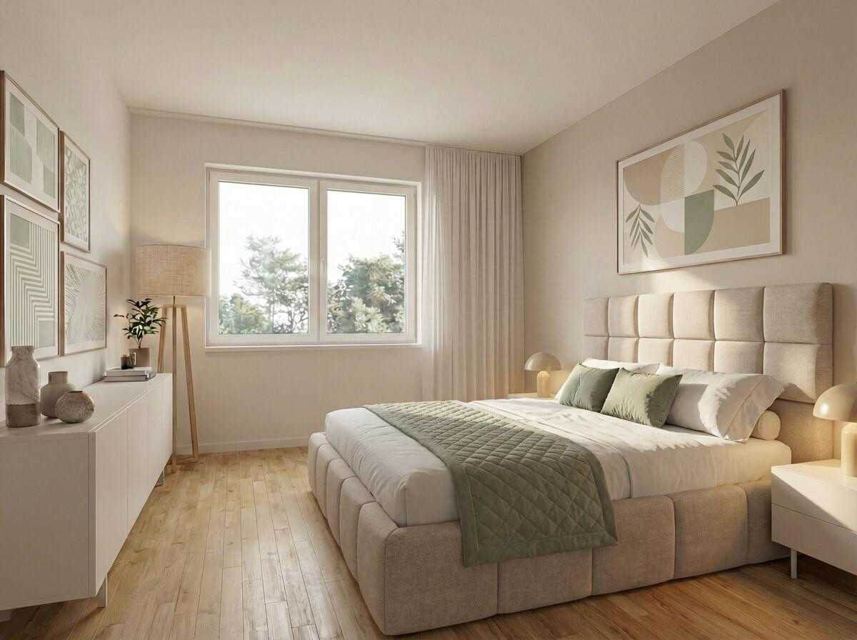 Schlafzimmer-Innenvisualisierung