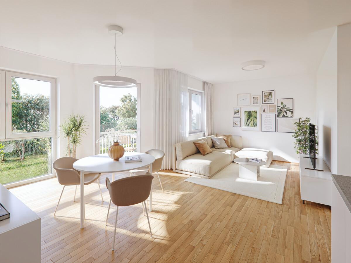 Wohnzimmer-Innenvisualisierung