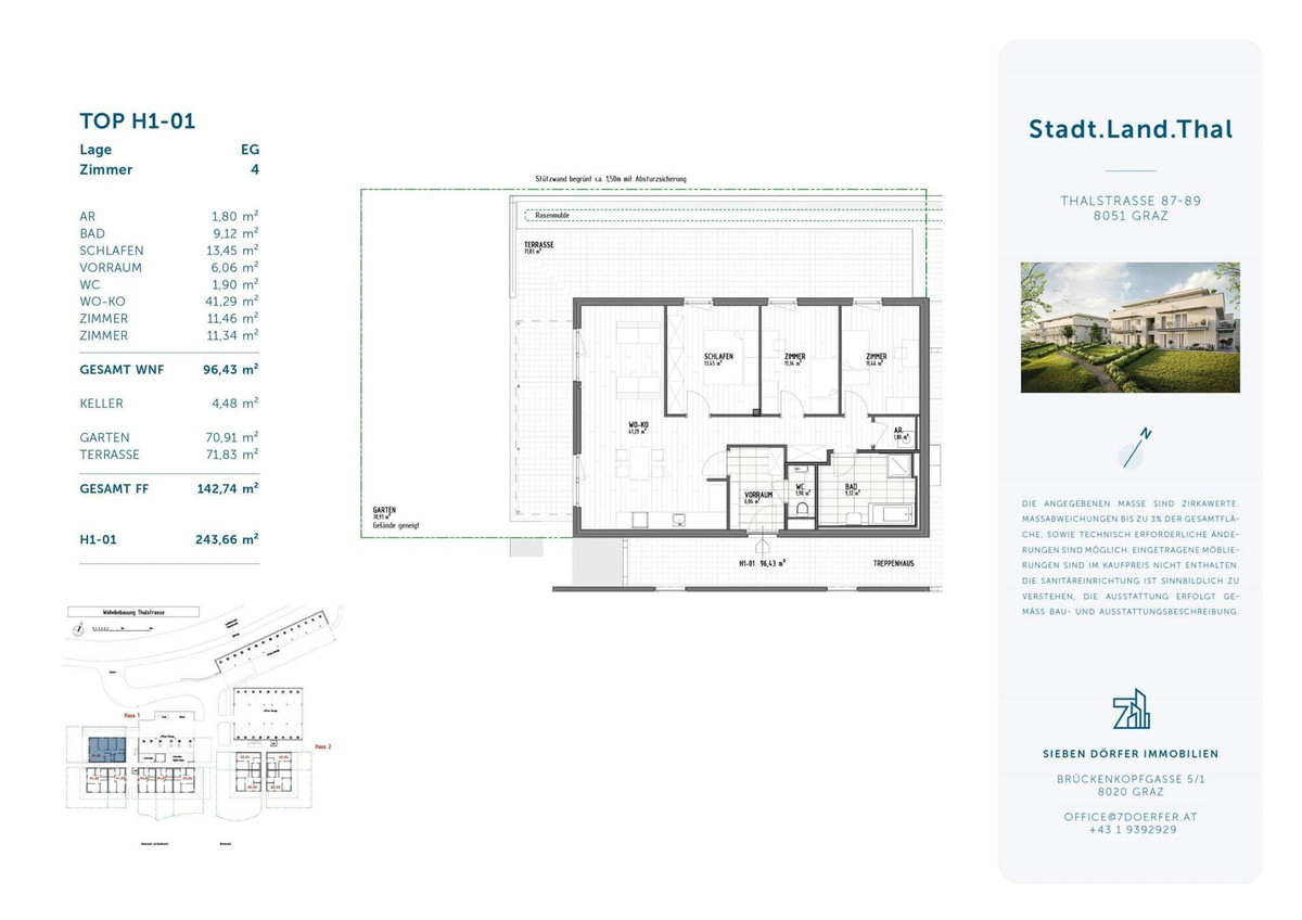Verkaufsplan H1-01 - Projekt Stadt.Land.Thal