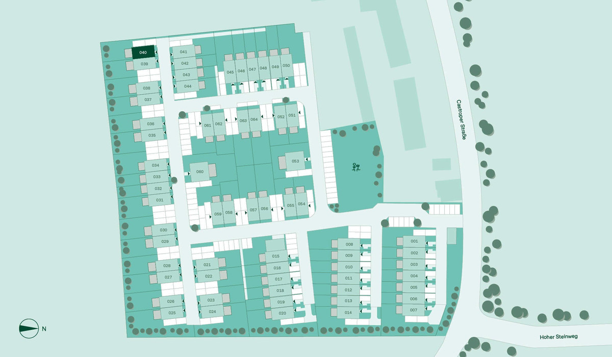 Lage des Doppelhauses im Quartier