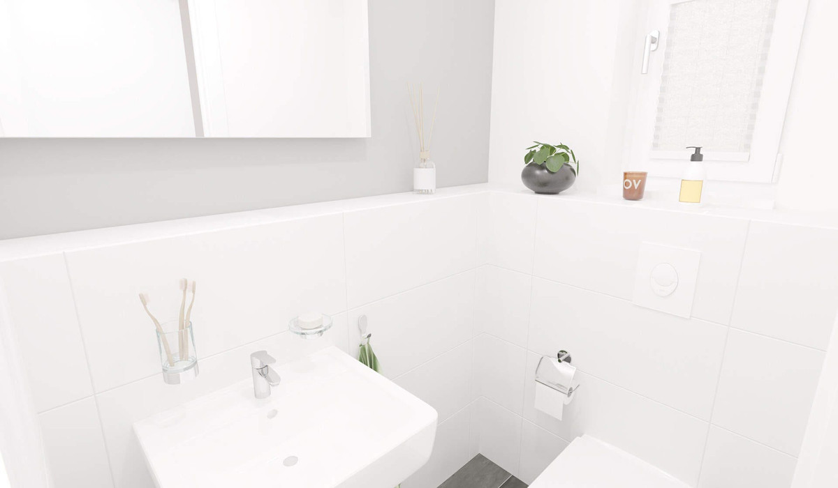 Komfortables Gäste-WC im Erdgeschoss