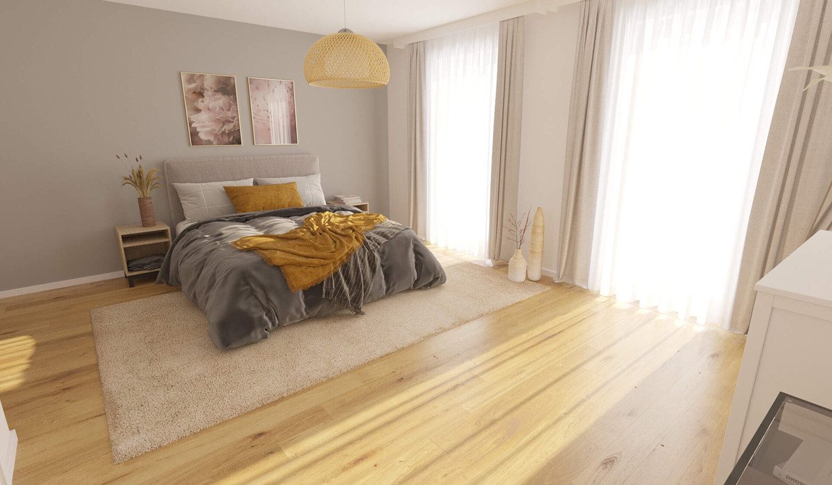 Helles und komfortables Schlafzimmer