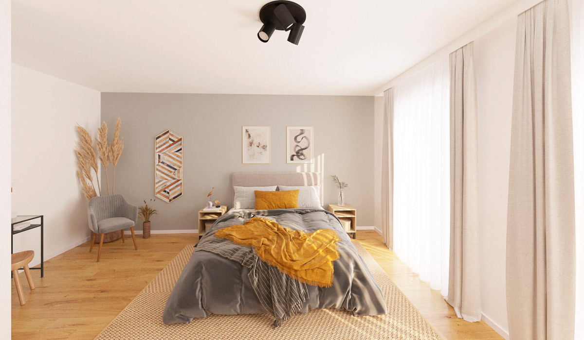 Helles und komfortables Schlafzimmer