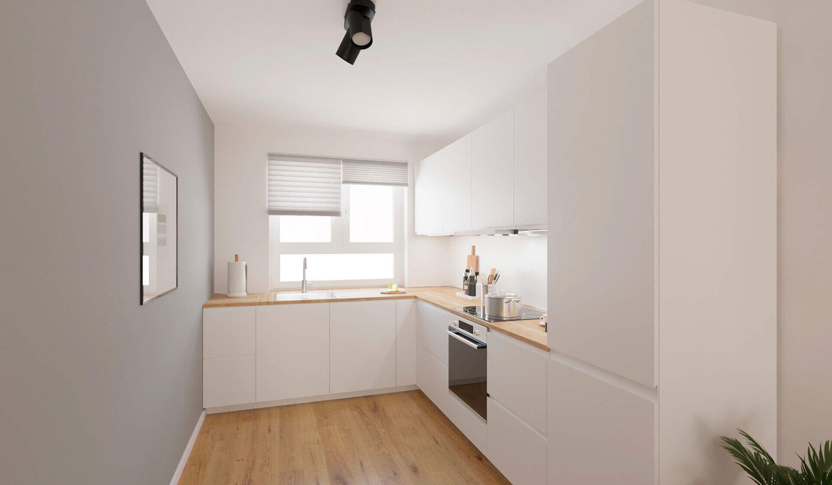 Die offene Wohnküche lädt zum gemeinsamen Kochen ein