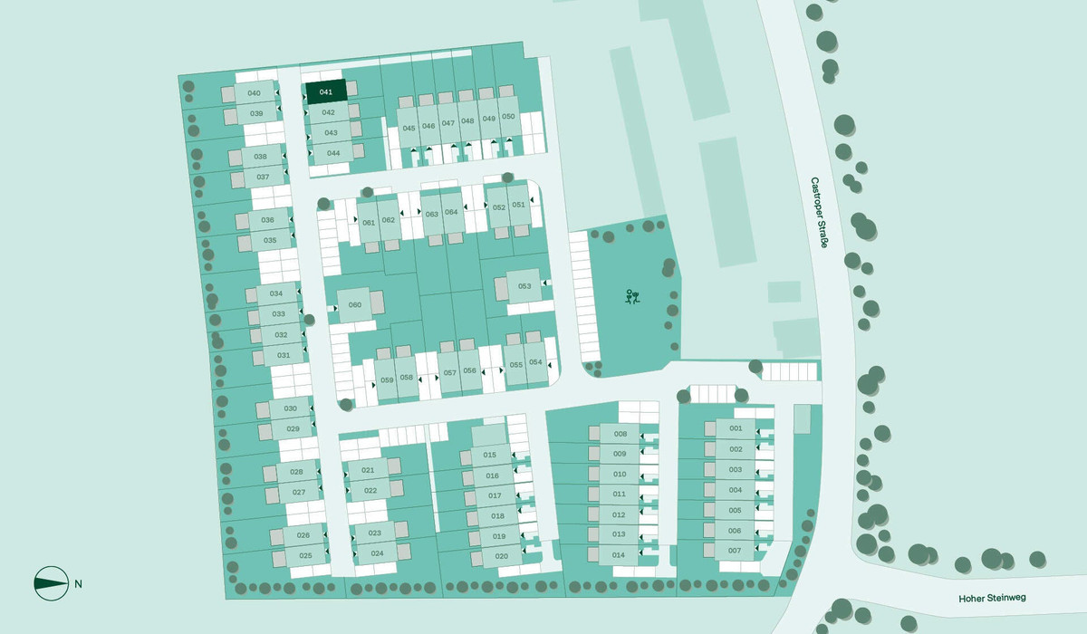 Lage des Reihenhauses im Quartier