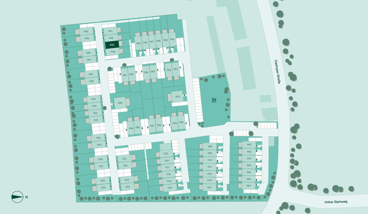 Lage des Reihenhauses im Quartier