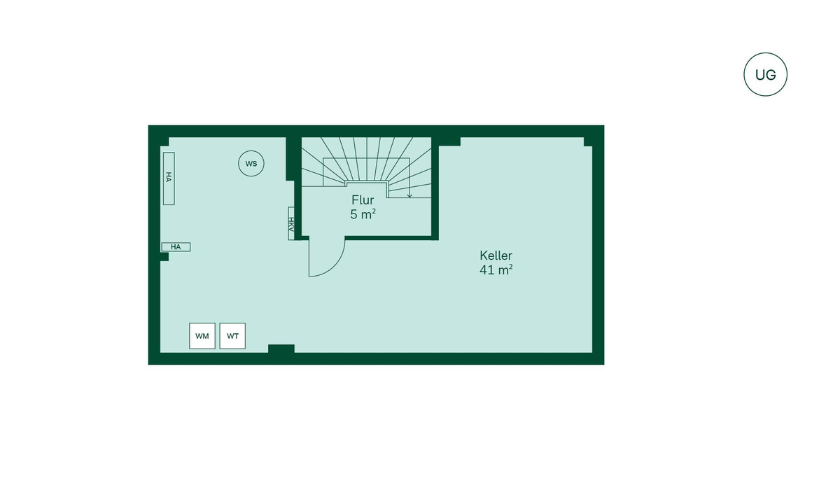 Zusätzlicher Stauraum im Untergeschoss