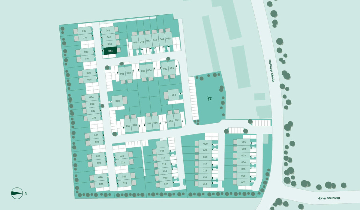 Lage des Reihenhauses im Quartier